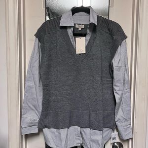 Elan Twice as Nice Sweater - Grey